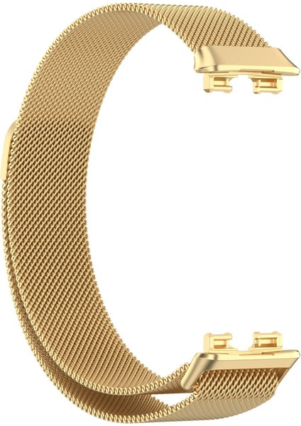 Huawei Band 10 Uyumlu Hasır Milano Metal Mıknatıslı Kordon