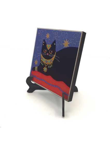 Kedi Baskılı Mdf Masaüstlük 10X10