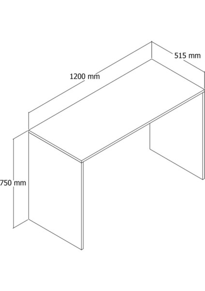 1912 Sılence 120 cm Çalışma Masası Beyaz indirimleri