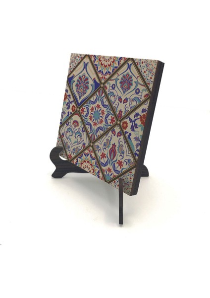 Italyan Çini Deseni Baskılı Mdf Masaüstlük 10X10