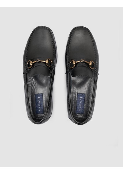 %100 Hakiki Deri Siyah Erkek Loafer