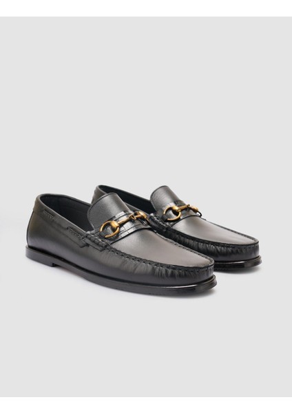 Deri Siyah Erkek Loafer