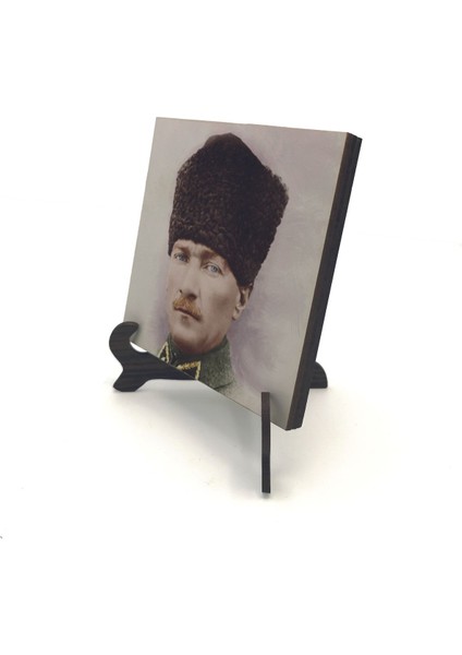 Mustafa Kemal Atatürk Baskılı Mdf Masaüstlük 10X10