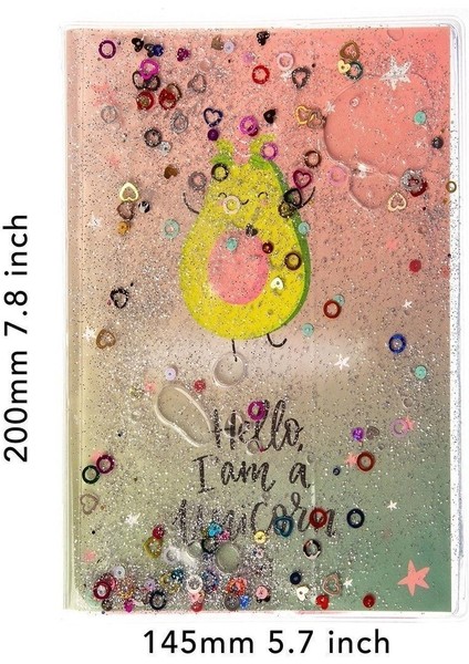 Simli ve Sulu Kapaklı Desenli A5 Defter