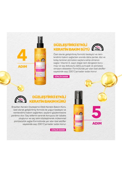 Brazilian Keratin Düzleştirici Etkili Saç Bakım Seti 5'li Set-Vegan