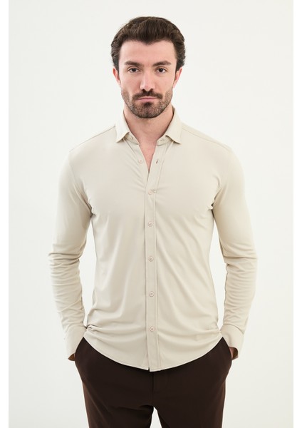 Düz Slim Fit Erkek Gömlek