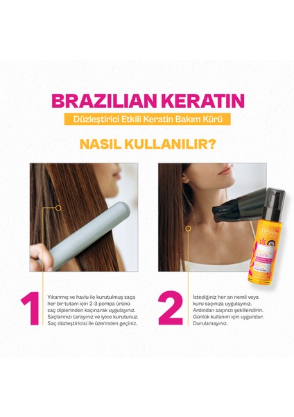 Brazilian Keratin Düzleştirici Etkili Şampuan & Bakım Sütü & Bakım Kürü 3'lü Set-Vegan