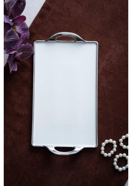 Arven Dikdörtgen Silver Sunum Tepsi - 33 cm fiyatları