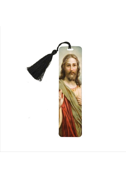 Hz.isa Baskılı, Püsküllü Kitap Ayracı (Hediyelik BOOKMARK,AYRAÇ-104)