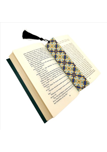 Italyan Desen Baskılı, Püsküllü Kitap Ayracı (Hediyelik BOOKMARK,AYRAÇ-135)