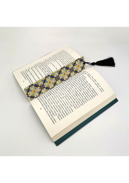 Italyan Desen Baskılı, Püsküllü Kitap Ayracı (Hediyelik BOOKMARK,AYRAÇ-135)