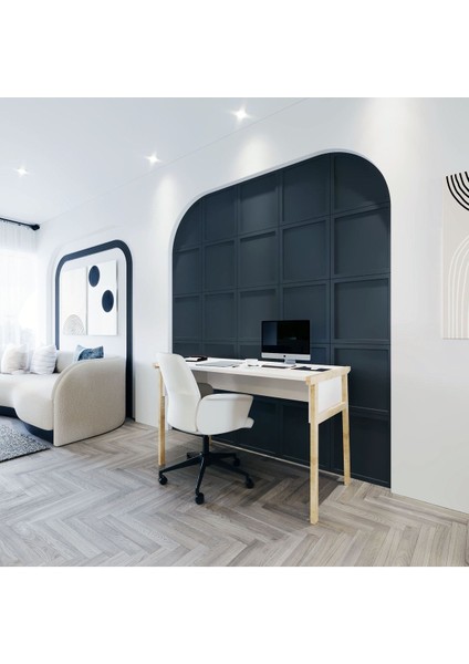 Zenith Çalışma Masası 120CM Beyaz Meşe fiyatları