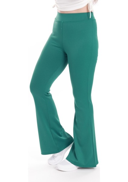 Yeşil Fitilli Ispanyol Paça Tayt