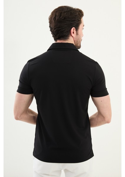 Penye Polo Fermuarlı Yaka
