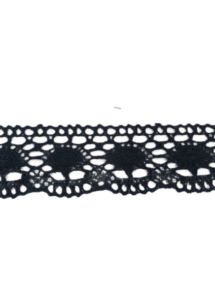Kopanaki Dantel En 5 cm Badem Model Siyah 5 Metre