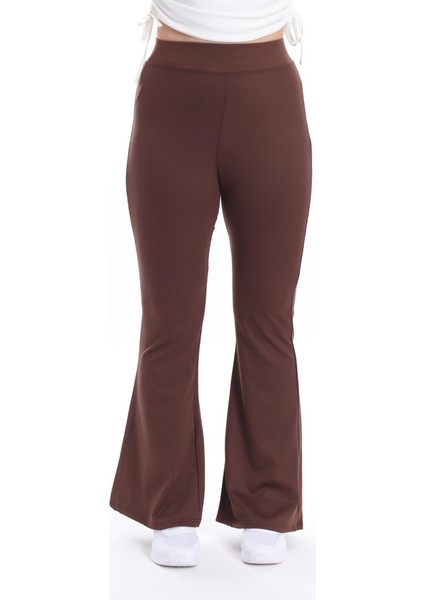 Koyu Kahverengi Fitilli Ispanyol Paça Tayt fırsatları
