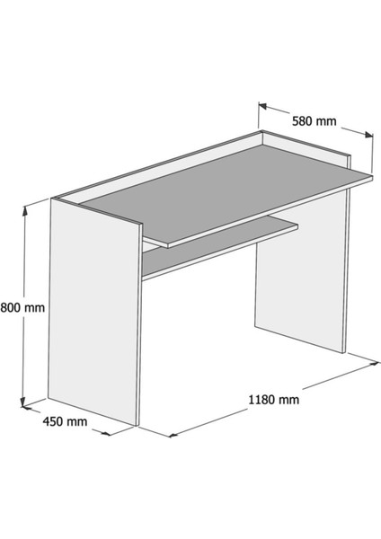 Nazende Beyaz Çalışma Masası 118 cm S6040 modelleri