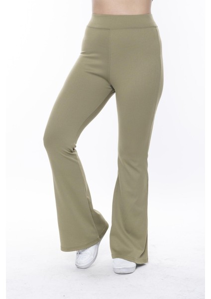 Haki Fitilli Ispanyol Paça Tayt