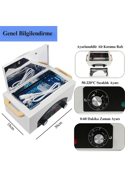 Kozmetik Aletleri Sterilizatör Taşınabilir Yüksek Sıcaklık Sanitizing Box CH-360T fiyatları