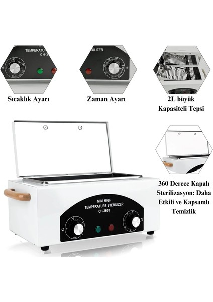 Kozmetik Aletleri Sterilizatör Taşınabilir Yüksek Sıcaklık Sanitizing Box CH-360T fırsatları