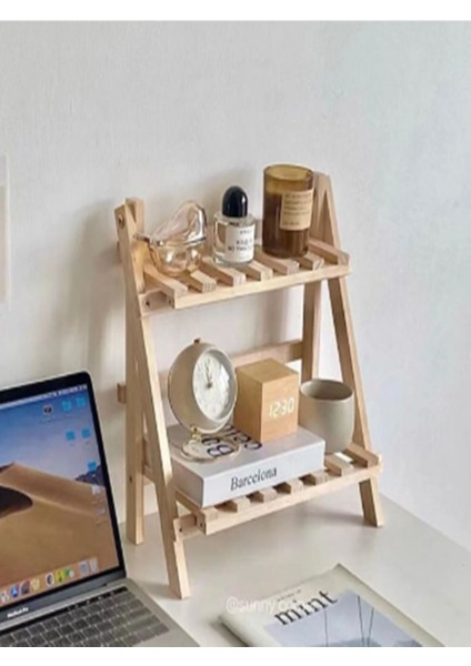 Ahşap Masa Rafı | Iki Katlı Masa Rafı | Ahşap Kitaplık | Masa Dekoru | Çalışma Masası Kitaplık fiyatları