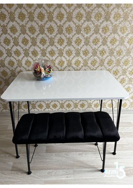 Metal Siyah Ayaklı 70X110 cm White Eclipse Çalışma Masası- Beyaz Masa -Mutfak Masası fiyatları