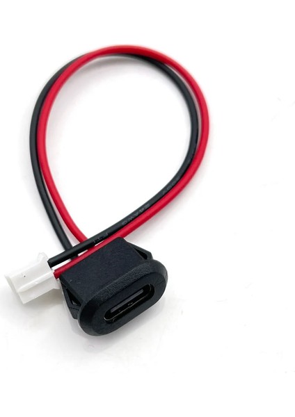 Type C Panel Montaj Dişi Soket 2 Pin 10CM Kablolu Uzatma Konnektör Araba Kamera Oyuncak Telefon Şarj Mp3 Tablet
