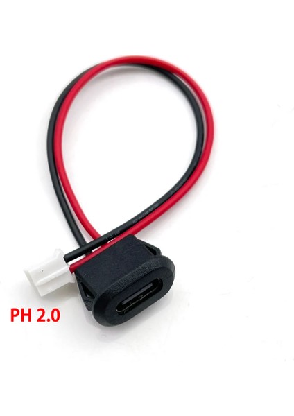 Type C Panel Montaj Dişi Soket 2 Pin 10CM Kablolu Uzatma Konnektör Araba Kamera Oyuncak Telefon Şarj Mp3 Tablet fırsatları