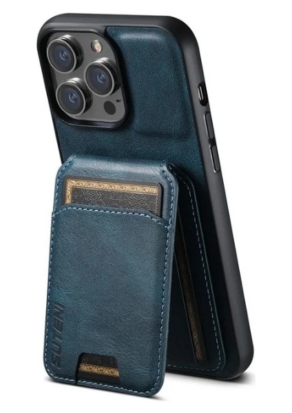 Telefon Kılıfı Iphone 15 VE16 Pro Max Uyumlu Kredi Kartı ve Cüzdan Bölmeli