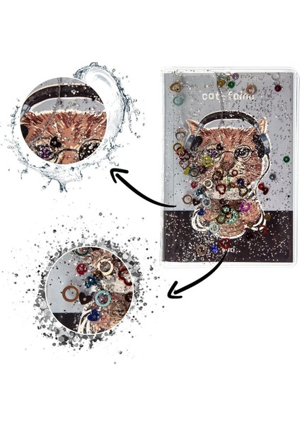 Simli ve Sulu Kapaklı Renkli Sayfalı Desenli Mini Defter modelleri