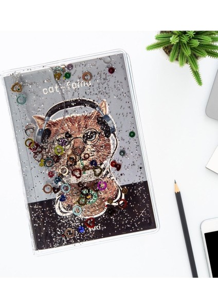 Simli ve Sulu Kapaklı Renkli Sayfalı Desenli Mini Defter indirimleri