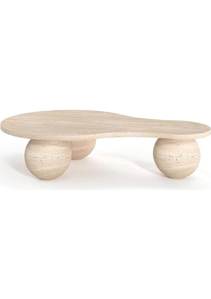 Evza Mermer Traverten Oval Masa 100*200*80 cm