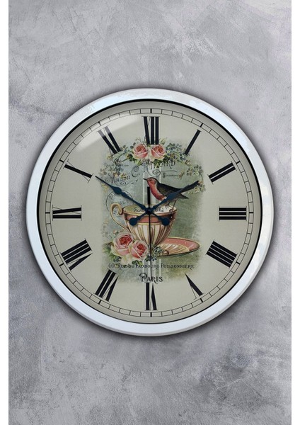 40 cm renkli metal mutfak duvar saati, şık ve dayanıklı geometrik tasarım