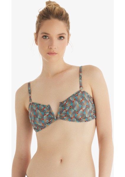 Kadın Bikini Üst 10717 - Desenli