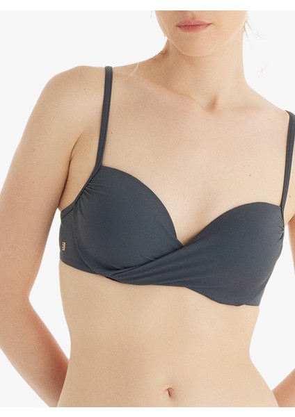 Kadın Push-Up Bikini Üstü 10727 - Antrasit