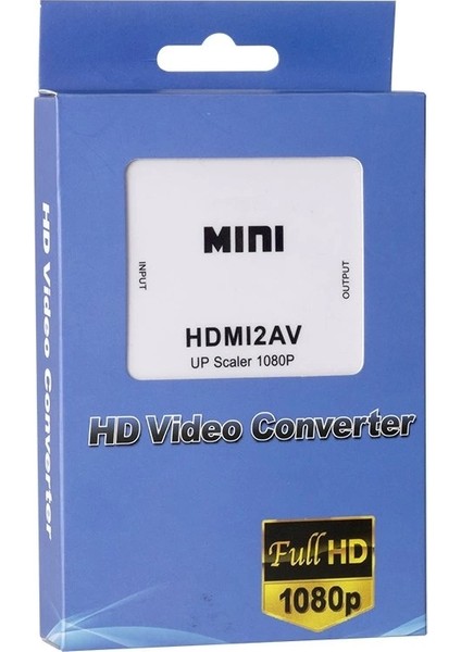 Hdmı To Rca Çevirici Converter Mini Model Plastik Kasa 1920X1080 (4172)