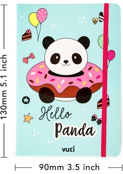 Desenli Sert Kapak Lastikli Defter A5