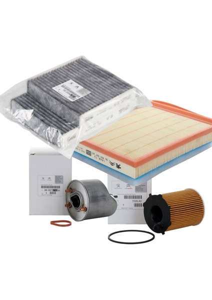 Peugeot 208 1.4 Hdi Euro5 Periyodik Yağ Bakım Filtre Seti Karbonlu Polen Tek Ebat