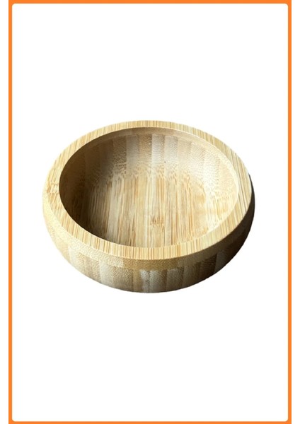 Lüks Bambu Yuvarlak Çerezlik - 9 cm | 6 Adet