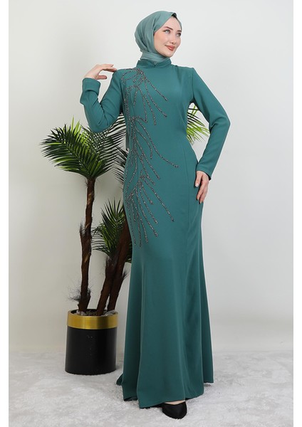 Hiranur Tesettür Elbise Lacivert modelleri