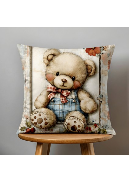 4'lü Çift Taraflı Dijital Baskı Kırlent Kılıfı - Çocuk Bebek Odası - Sevimli Hayvan Temalı fiyatları