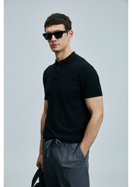 Derek Erkek İpek Karışımlı Kazak Siyah modelleri