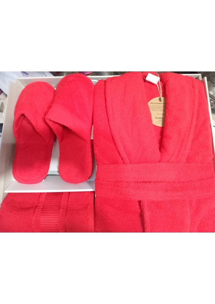 Colourist %100 Pamuk Kırmızı Banyo Seti (S-M) fiyatları