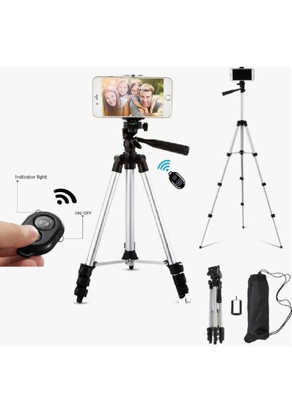 106CM 35CM Ayarlanabilen Tripod Projeksiyon Ayağı Selfi Kumandalı