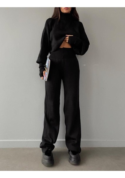 Balıkçı Yaka Parmak Geçirmeli Alt Üst Triko Takım fiyatları