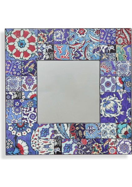 Iznik Çini Karolu Ayna 30 x 30 cm
