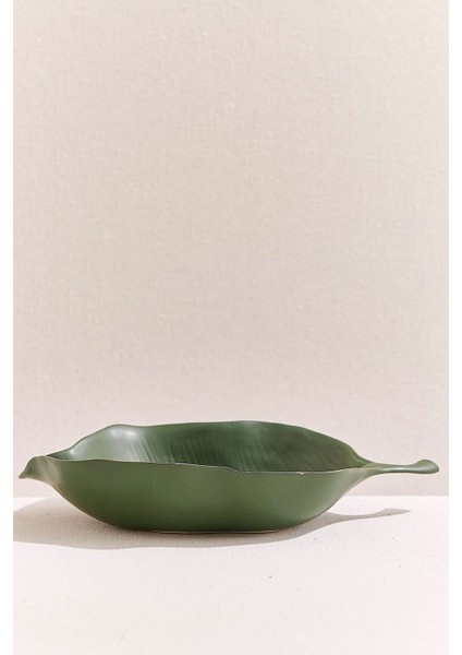 Leaf 2 Seramik Dekoratif Tabak M