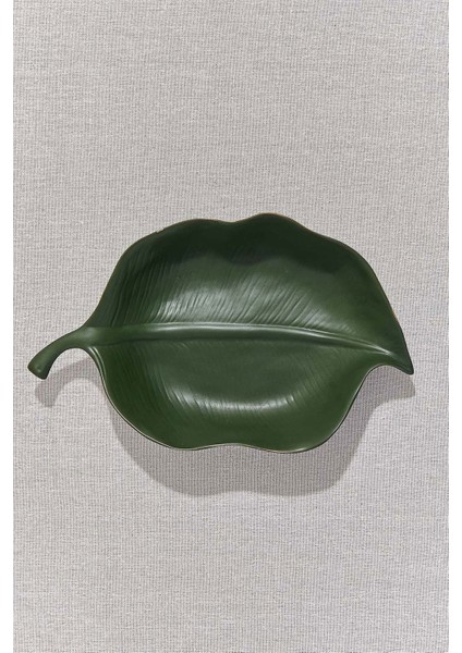 Leaf 2 Seramik Dekoratif Tabak M