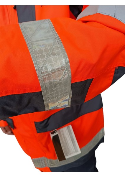 Turuncu Fosforlu Parka Mont, Reflektörlü Mont, Su ve Rüzgar Geçirmez Reflektörlü Mont indirimleri
