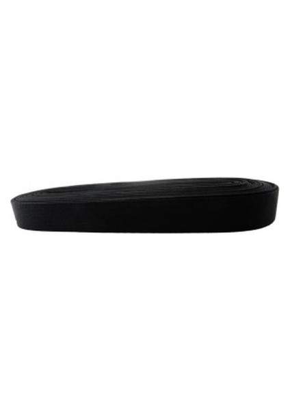 Siyah - 2cm Paça Lastik Yassı Geniş 10MT (4172)
